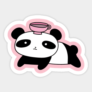 Panda and Tea Sticker